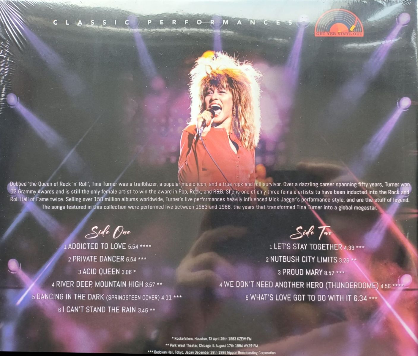 Tina Turner Greatest Hits Live Dubman Home Entertainment